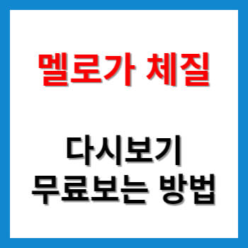 멜로가 체질 다시보기