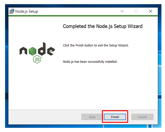 Node. js 설치 완료