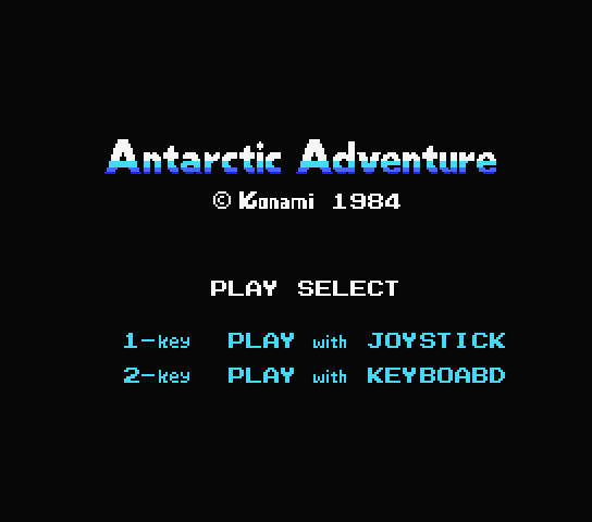  Antarctic Adventure - MSX (재믹스) 게임 롬파일 다운로드