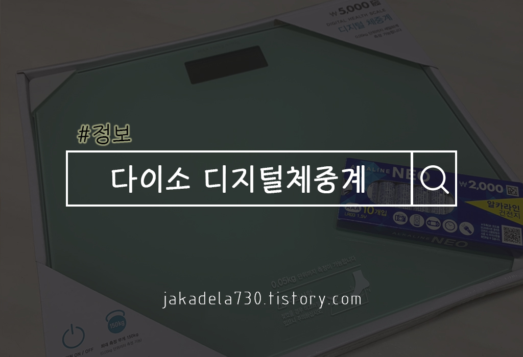  다이소 디지털체중계 / 체중계건전지? 동전배터리건전지 or AAA건전지