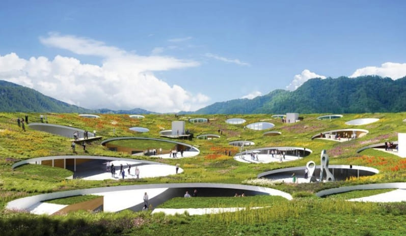 [소우 후지모토] 그릇 같은 지붕으로 덮인 일본 커뮤니티 센터 Sou Fujimoto unveils Japanese community centre covered with bowl-like roof