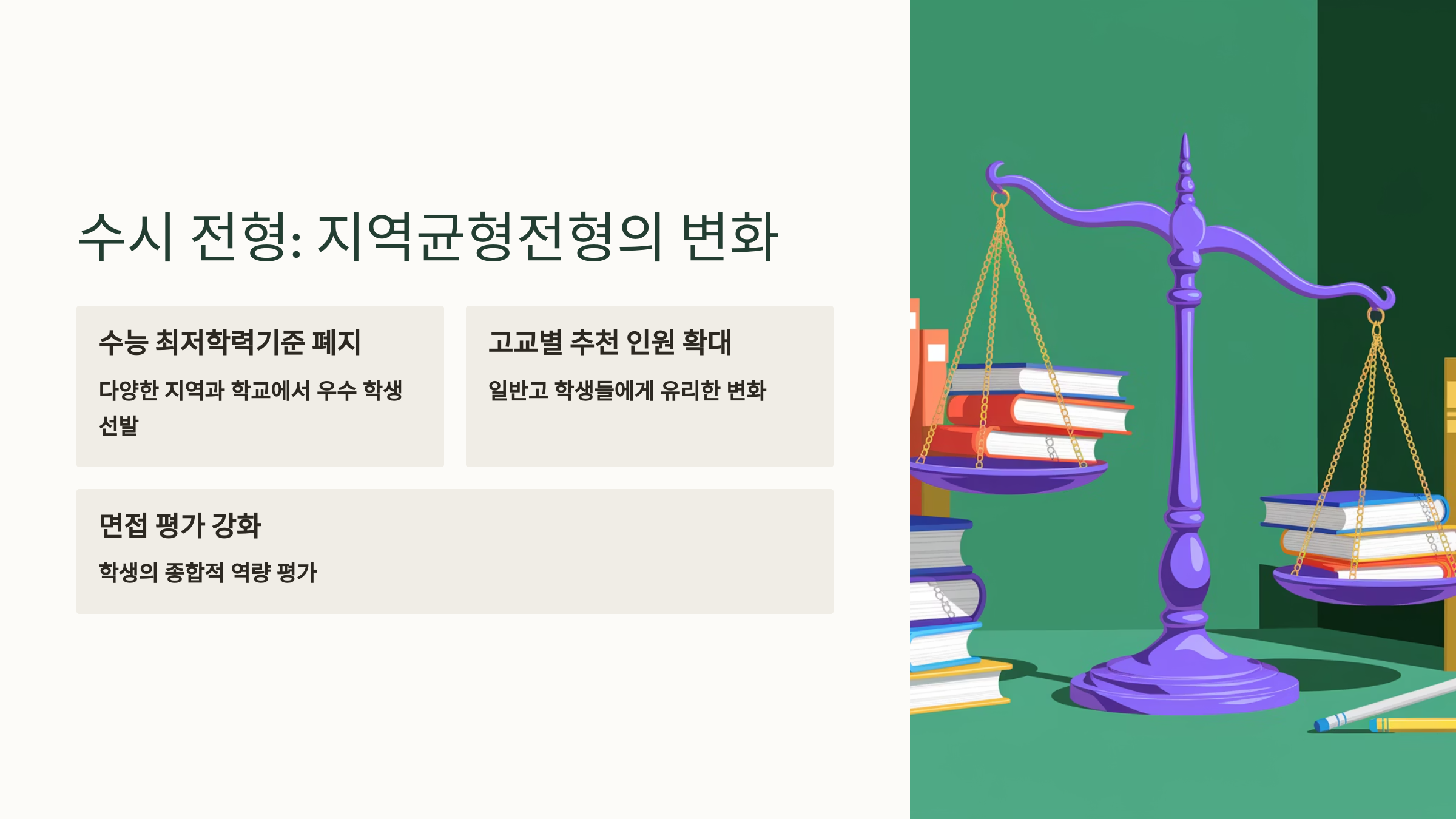 수시 지역 균형 전형의 변화