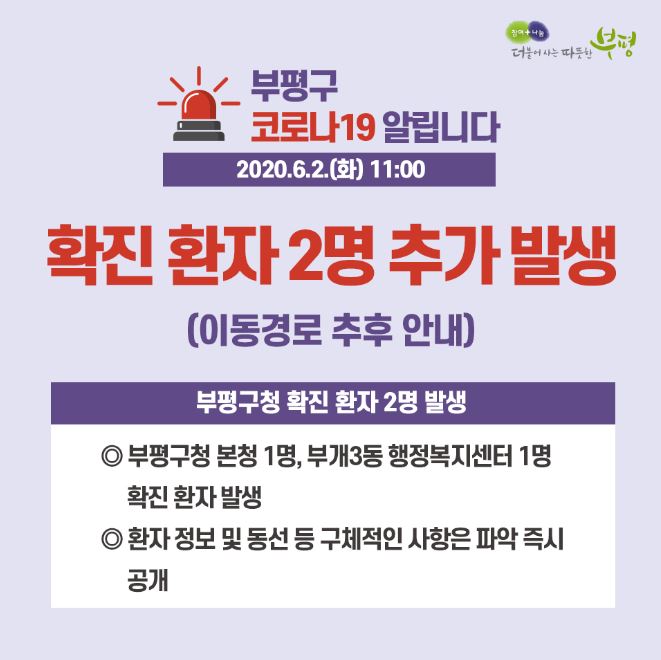  인천 부평구청 부개3동 주민센터 공무원 코로나19 확진,부개3동주민센터 폐쇄