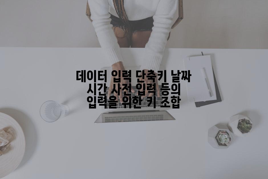 데이터 입력 단축키 날짜 시간 사전 입력 등의 입력을 위한 키 조합