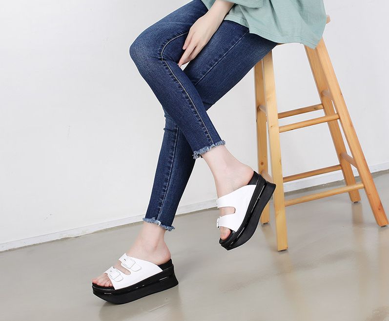  가벼운 7 cm 슬리퍼 뮬