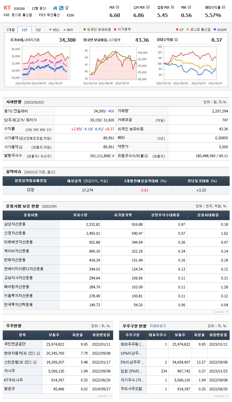 KT 기업정보