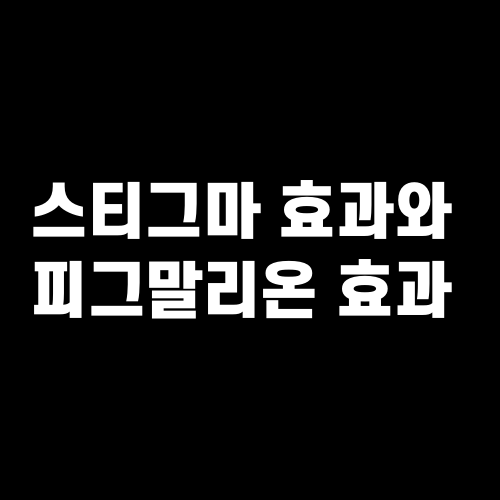 스티그마 효과와 피그말리온 효과