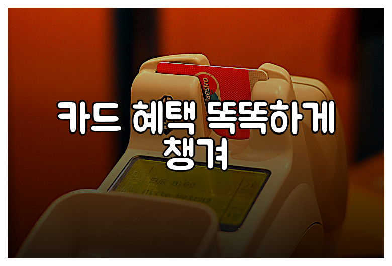 카드 혜택 똑똑하게 챙겨