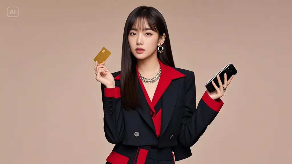 신용카드를 들고 있는 여성