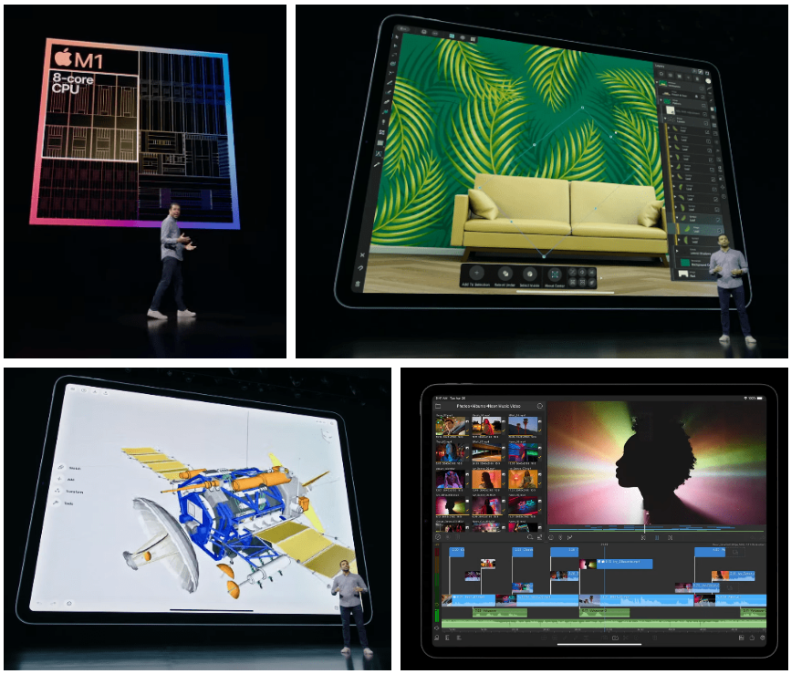 Apple 2021년 iPad Pro CPU 성능 설명 사진 4장