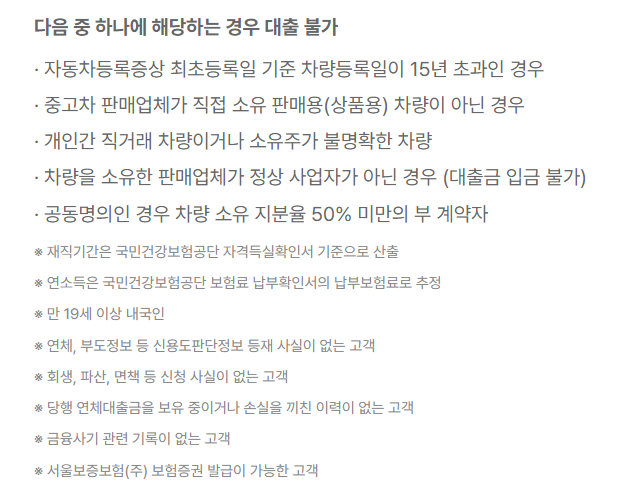카카오뱅크 중고차 대출
