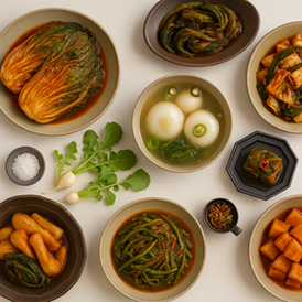 전통발효식품 김치 한상차림