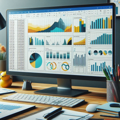 여러 차트와 데이터를 살펴보는 분석 화면.