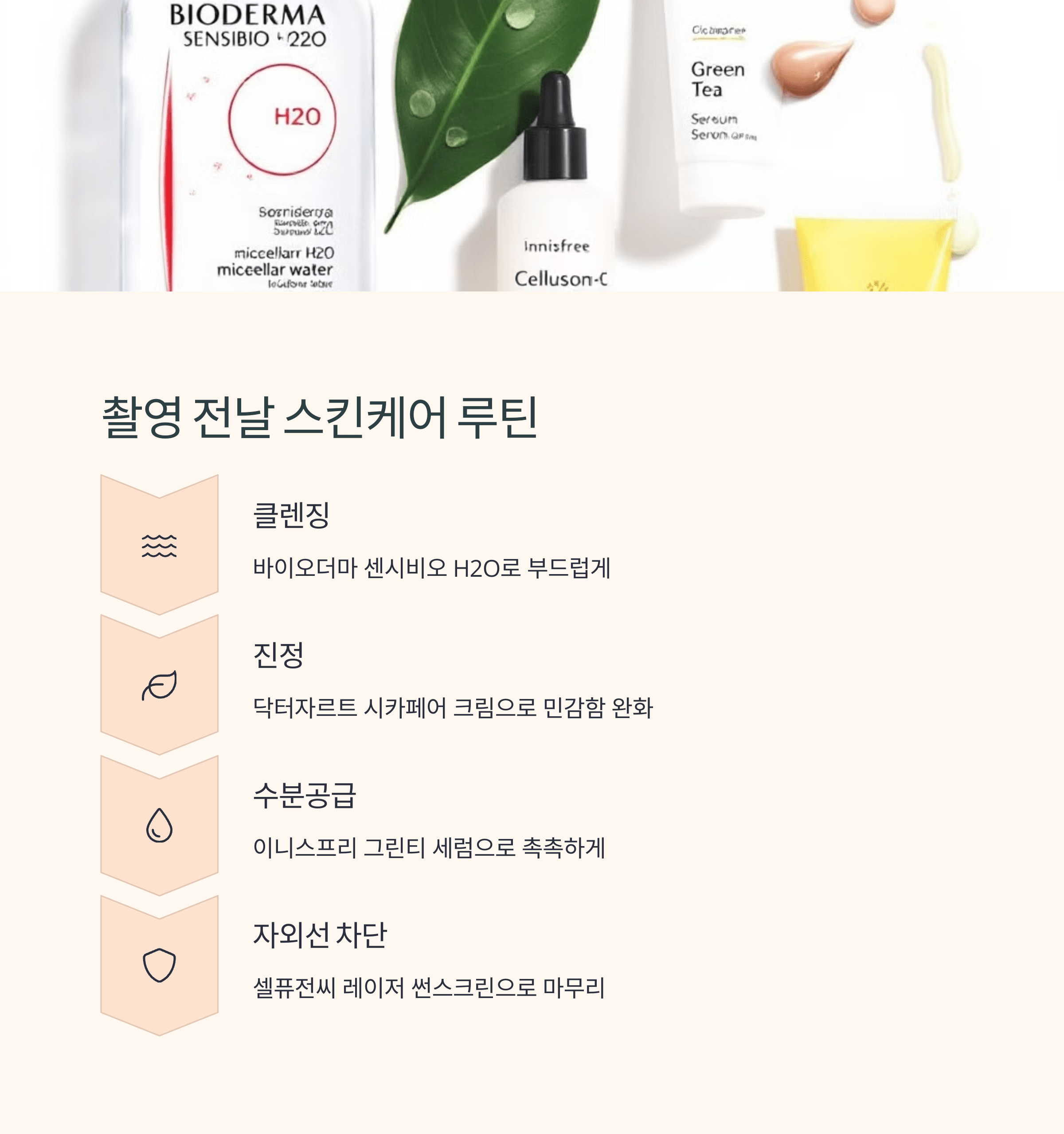 여행 및 촬영 전날 스킨케어 루틴