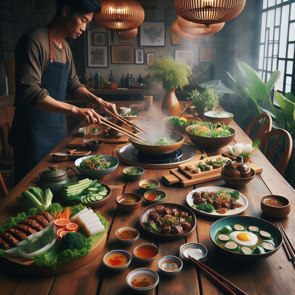 베트남 로컬 카페에서 열리는 요리교실