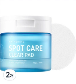 해서린 스팟케어 클리어 패드 160ml&#44; 2개&#44; 70개입