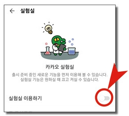 실험실 기능 활성화
