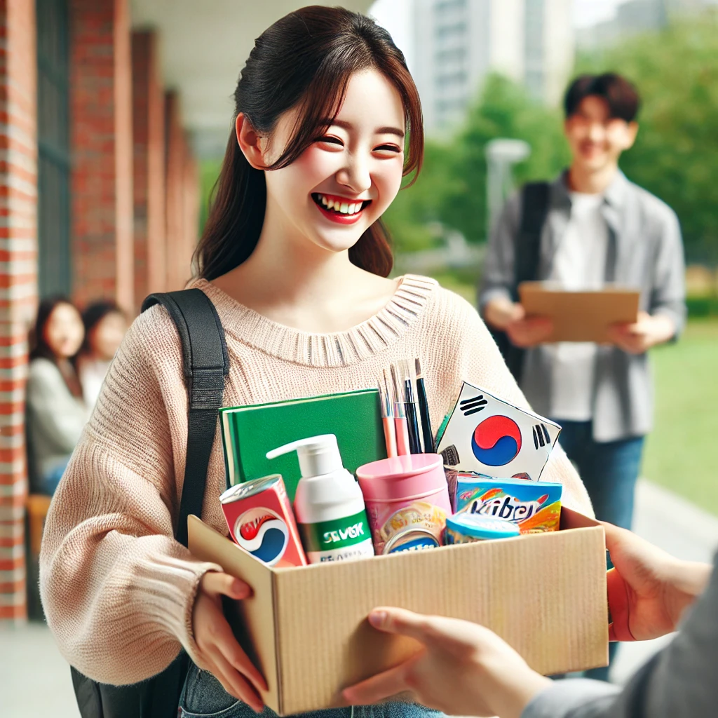 대학생 장학금 지급식 - 여러 학생들이 장학금 수혜를 받는 장면