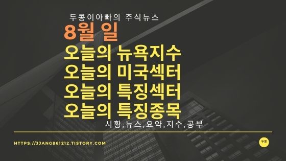  [21년 08월 10일]다우지수와 세계증시와 특징종목