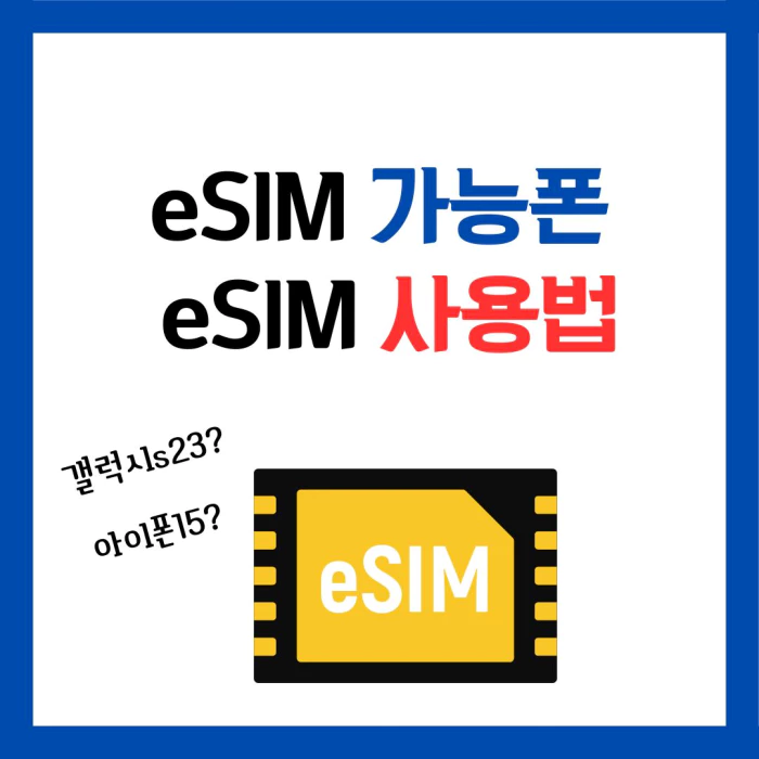 eSIM가능폰과 사용법