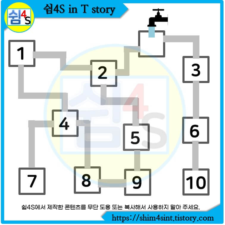 수도꼭지-물통