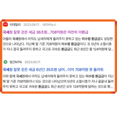 국세 환급금