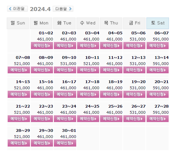 세이지우드 여수 경도CC 1박 2일 골프패키지 예약 가격 (4월)