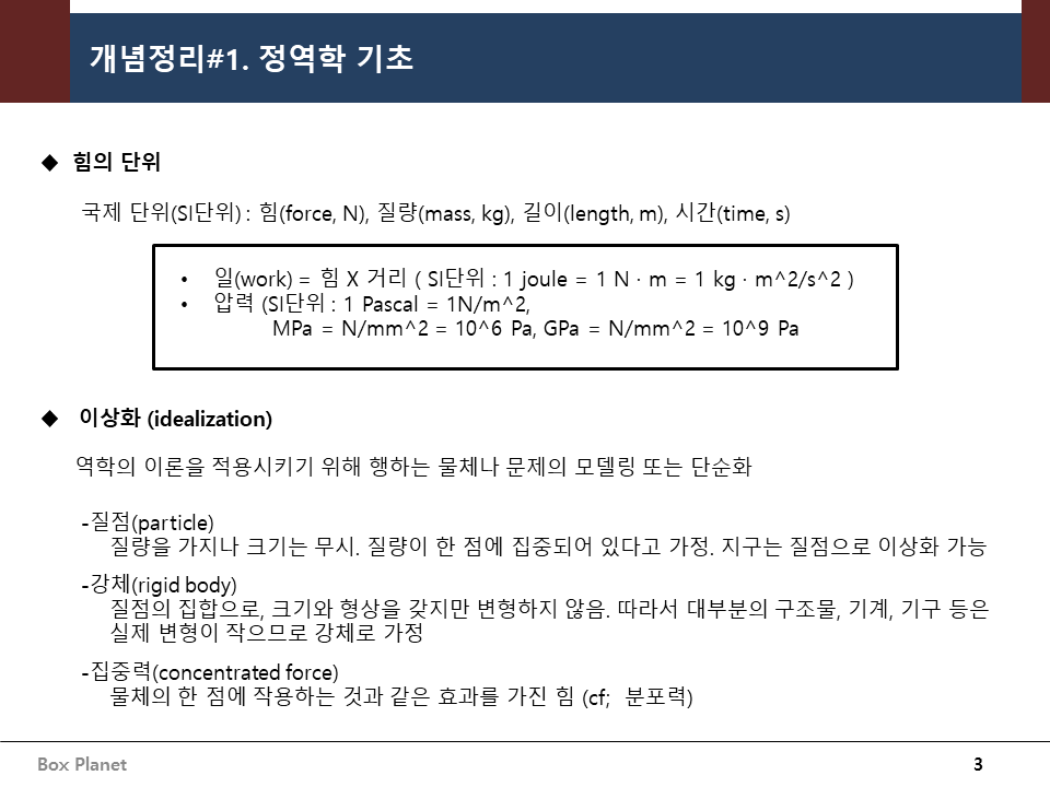 정역학] 개념정리#1. 정역학 기초