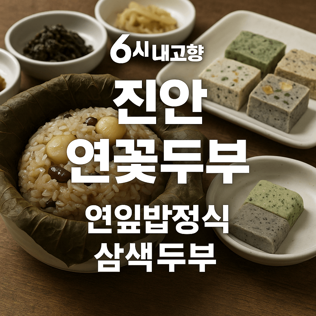 6시 내고향 전북 진안의 연잎두부 전문점 연꽃두부 연잎밥정식과 연꽃두부전골 맛집