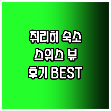 취리히 여행 숙소 추천 스위스 스타 