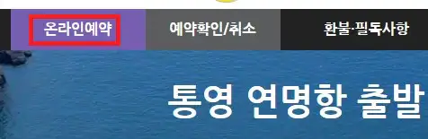 만지도 배편 예약 방법 첫 번째