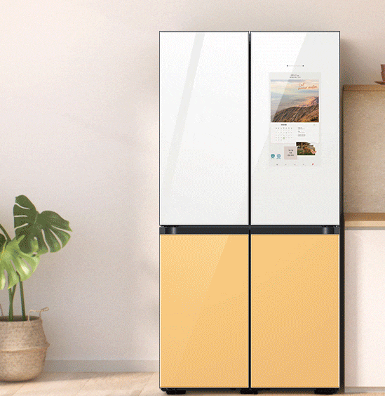 삼성 Bespoke 냉장고 4도어 프리스탠딩 패밀리허브 모델 사진