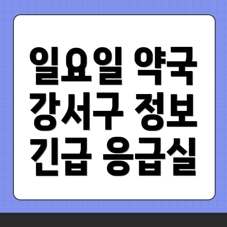일요일 약국 영업시간