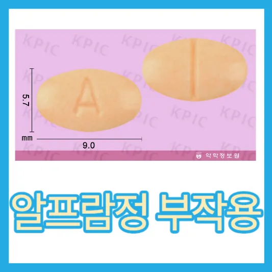 우울증 약 종류 처방 알프라졸람 알프람정 0.5mg 알프람정 효과 부작용