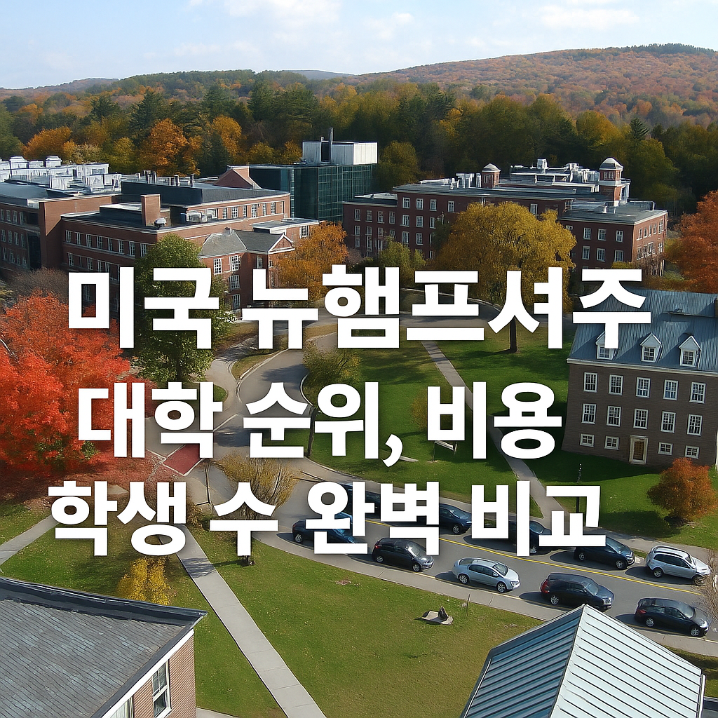 미국 대학 순위-뉴햄프셔주 대학 순위, 비용, 학생 수 완벽 비교 이미지