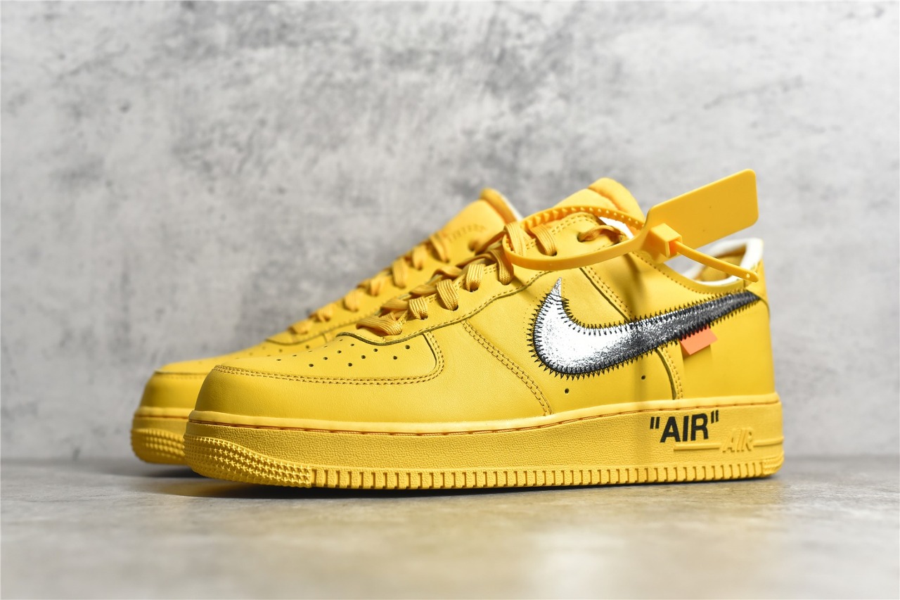  [NIKE x OFF WHITE] SG 나이키 X 오프화이트 에어 포스1 유니버시티 골드 UNIVERCITY GOLD DD1876-700