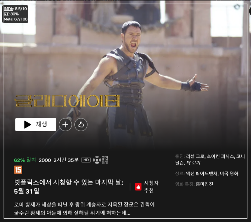 IMDb 평점 좋은 넷플릭스영화