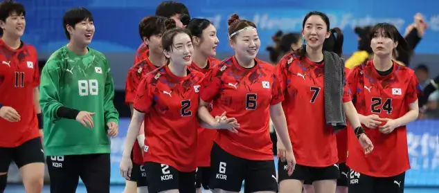 한국 vs 일본 여자 핸드볼 결승 중계(저장 궁상대 스포츠센터)
