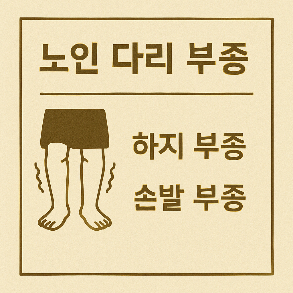 노인 다리 부종 원인 하지 부종 손발 부종