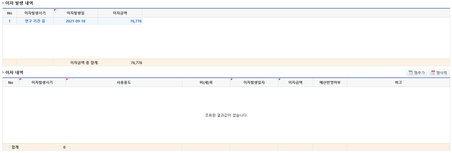  [국가연구개발사업] 사업비/연구비/ 과제비 이자 관리