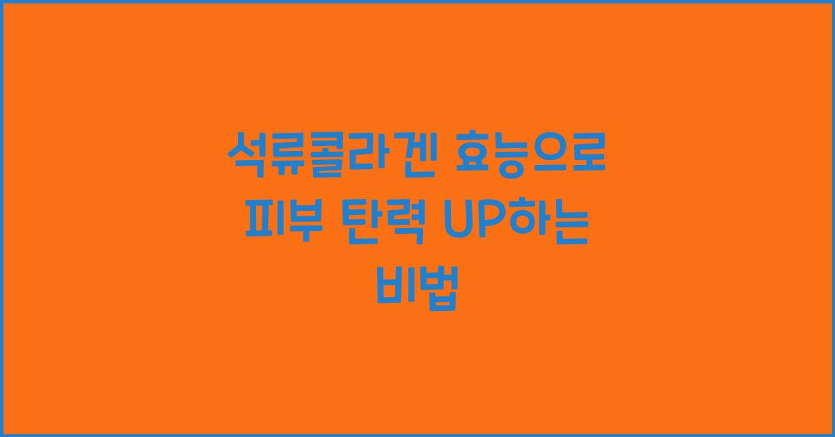 석류콜라겐 효능