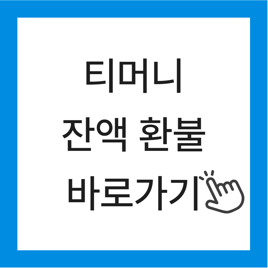 티머니 잔액 환불 방법