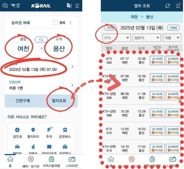 여천역 주차장 실시간 정보,요금, 할인과 KTX 시간표