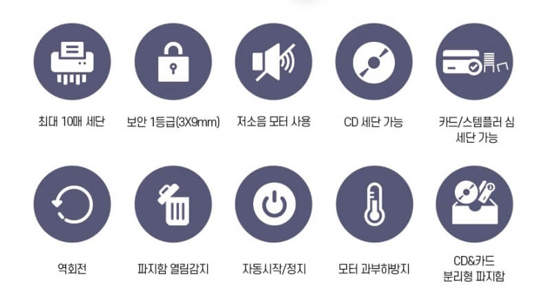 현대 오피스 페이퍼 프랜드 중형 사무용 문서 세단기 + 오일페이퍼