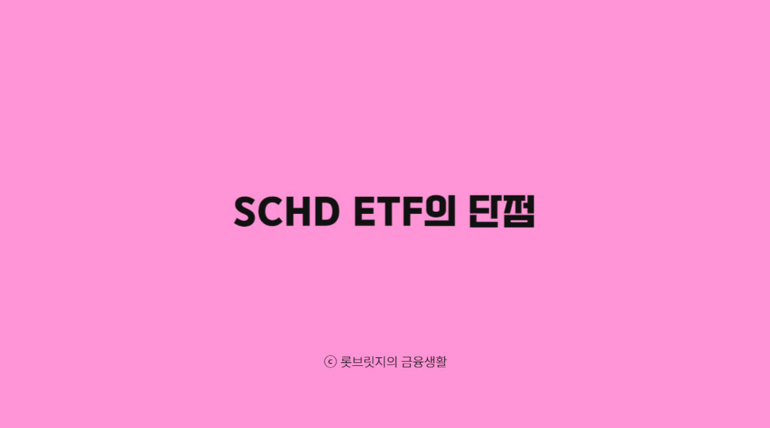 SCHD ETF의 단점