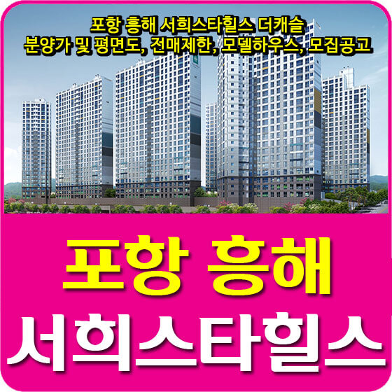  포항 흥해 서희스타힐스 더캐슬 분양가 및 평면도, 전매제한, 모델하우스, 모집공고 안내