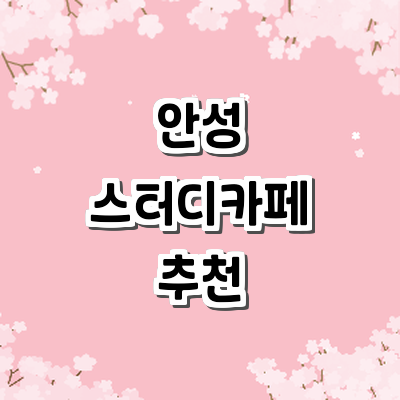 안성시 스터디카페