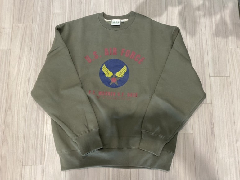 유니폼브릿지 UNIFORM BRIDGE wyoming air force sweatshirt(napping) 8% olive