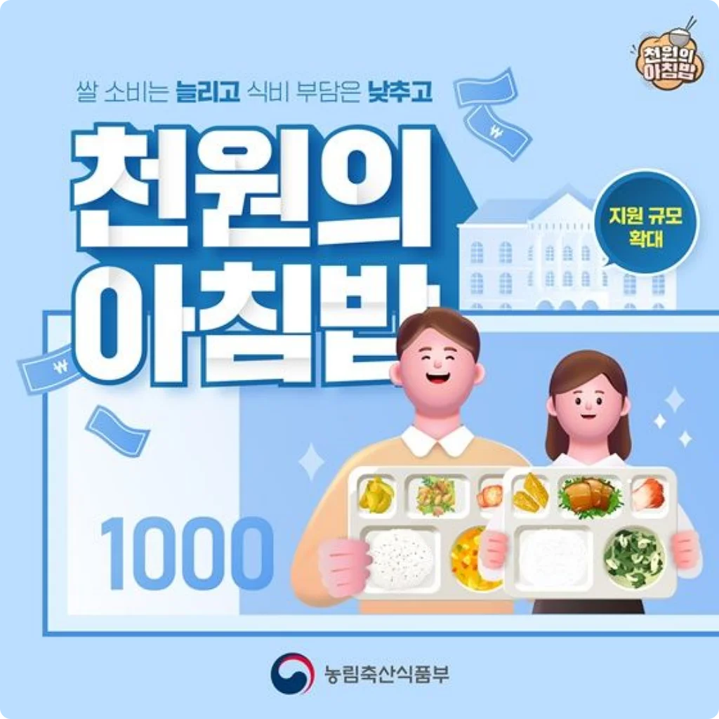  2024년 천원의 아침밥 참여 대학 목록 186개 안내
