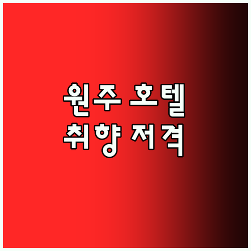 원주 호텔 완벽 분석! 인터불고부터 